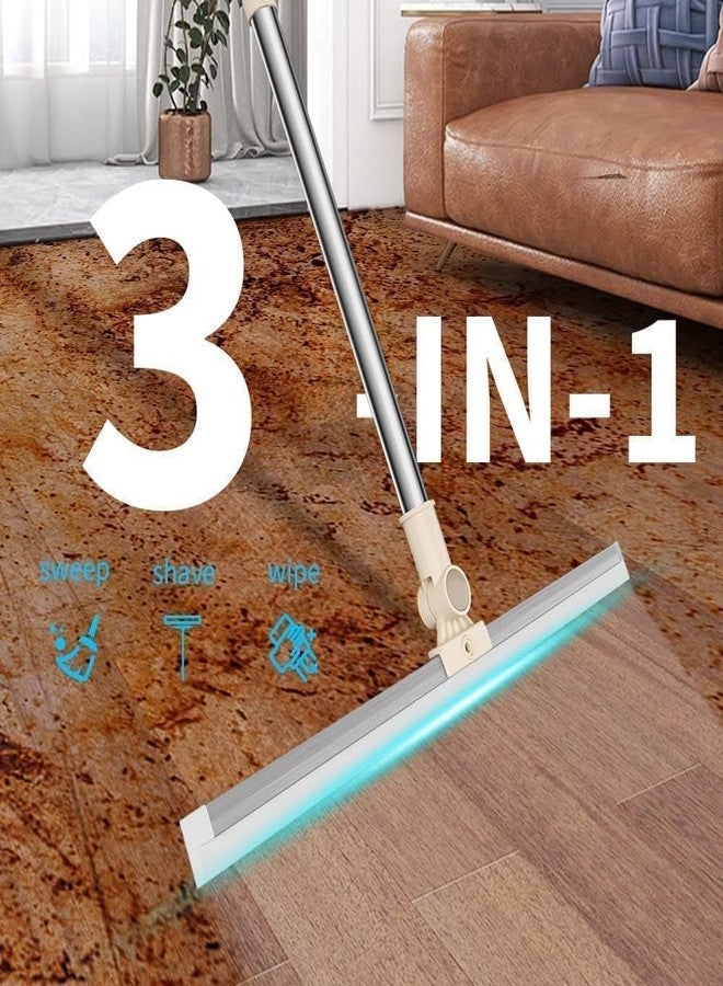 BEYOND BASIC 2 in 1 Cleaner Brush Multifunction Magic Broom,Silicone Squeegee Broom with Long Handle,Scraping Besom for Bathroom Kitchen Shower Tile Pet Hair (Pack of 1) - Image 4